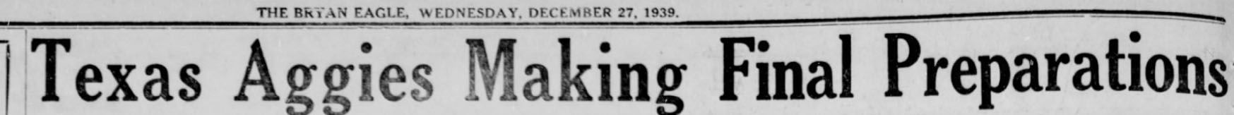 The Eagle Archives: December 27, 1939